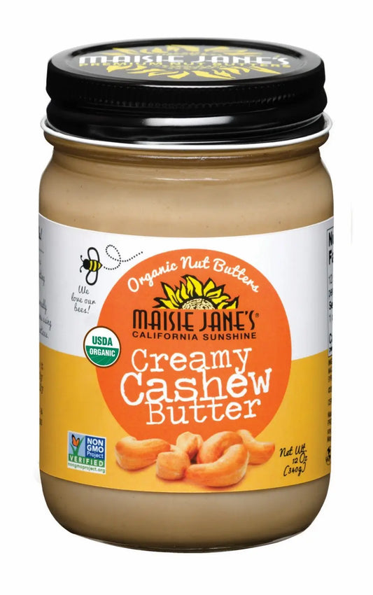 Maisie Jane's - Organic Cashew Butter, Creamy, No Palm Oil, No added sugar 12oz