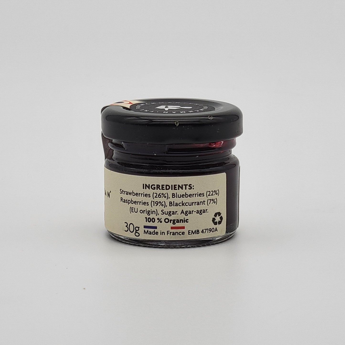 The Frenchman Organic Red Fruits Spread 1.06oz (30g).